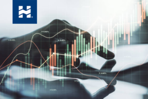 Broker trading; graphic representation of how investments move