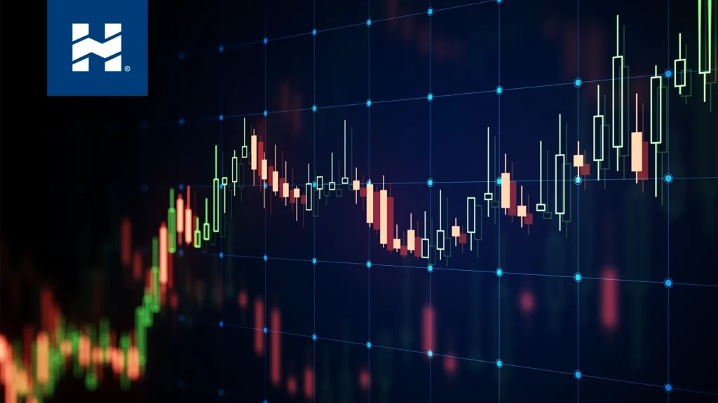 Plataforma de trading; gráfico dinámico de movimientos en la bolsa